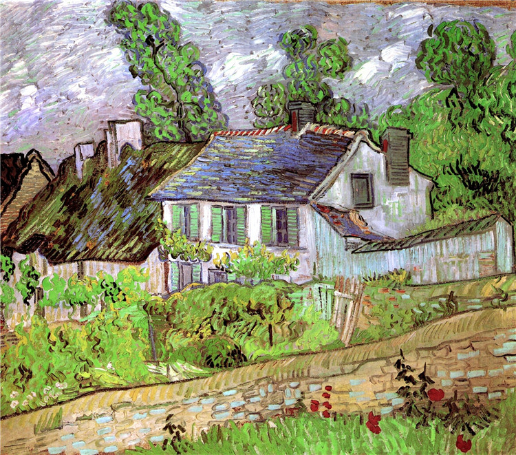 Houses in Auvers 1890 Van Gogh Oil Painting